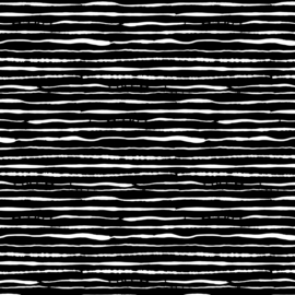 Organisch tricot stripes zwart