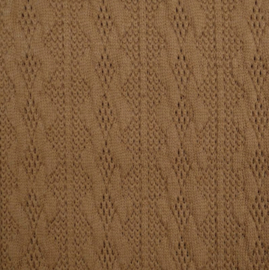 Jacquard knitted cable klein camel