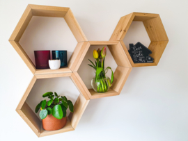 Eikenhouten Hexagon (12,5 cm diep)