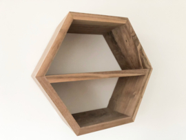 Amerikaans notenhouten hexagons met middenplank