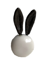 Kastknop Bunny Wit Resin