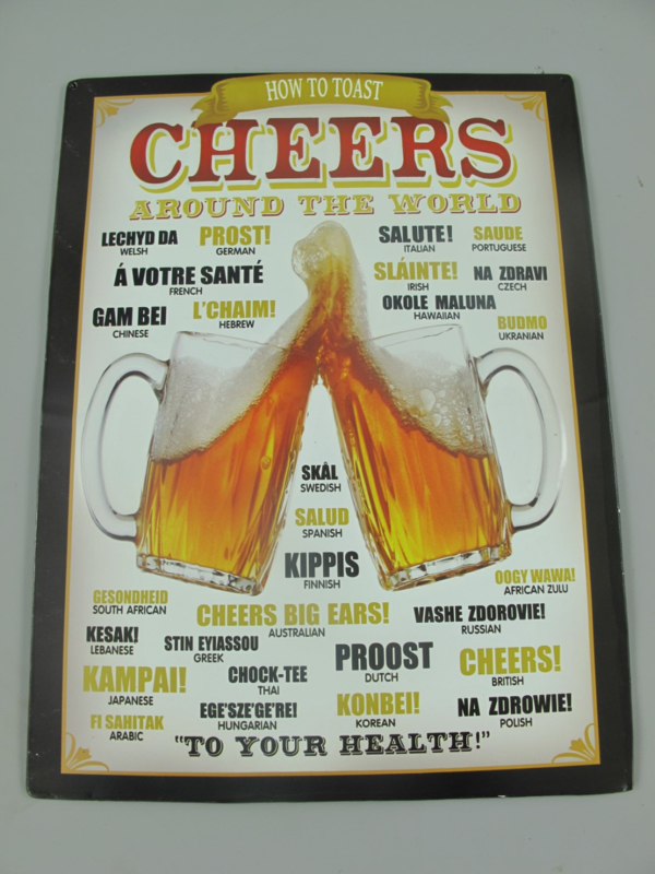 Ijzeren bord How to toast Cheers