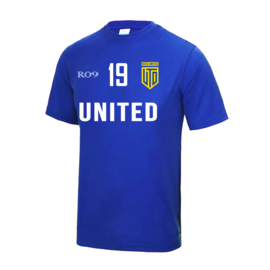 United Dames 1 wedstrijdshirt replica blauw (Unisex)