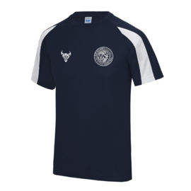 RO9 Scheidsrechter T-Shirt Navy-Wit Zilver (Unisex)