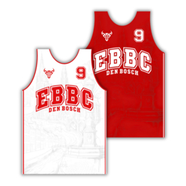 EBBC Reversible Trainings Jersey Wit-Rood (Heren, Dames & Kids)