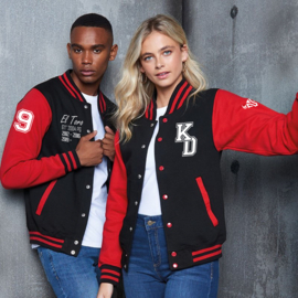 O.B.C. Oss Varsity Jacket Zwart-Rood (Kids)