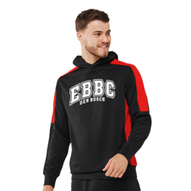 EBBC Team Hoodie Zwart-Rood (Unisex)