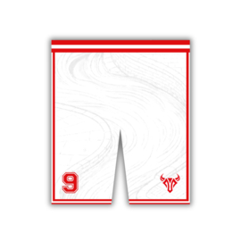 EBBC Reversible Trainings Shorts Wit-Rood (Heren, Dames & Kids)