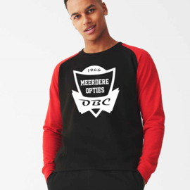 O.B.C. Oss Baseball Sweater Zwart-Rood (Unisex)