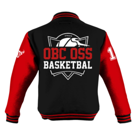 O.B.C. Oss Varsity Jacket Zwart-Rood (Kids)