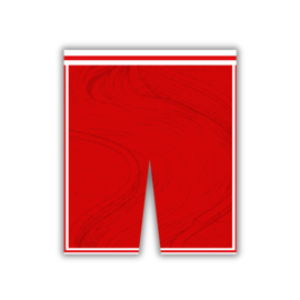 EBBC Reversible Trainings Shorts Wit-Rood (Heren, Dames & Kids)