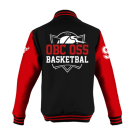 O.B.C. Oss Varsity Jacket Zwart-Rood (Unisex)