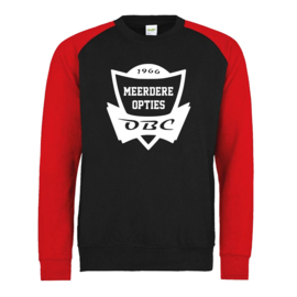 O.B.C. Oss Baseball Sweater Zwart-Rood (Unisex)