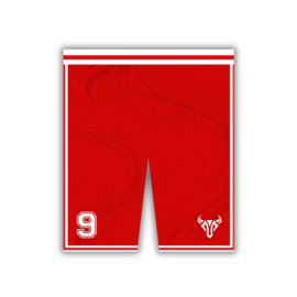 EBBC Reversible Trainings Shorts Wit-Rood (Heren, Dames & Kids)