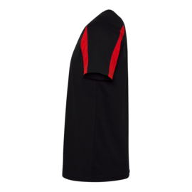 RO9 Scheidsrechter T-Shirt Zwart-Rood (Unisex)
