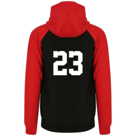 O.B.C. Oss Baseball Zoodie Zwart-Rood (Unisex)