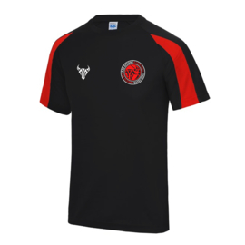 RO9 Scheidsrechter T-Shirt Zwart-Rood (Unisex)
