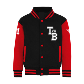 O.B.C. Oss Varsity Jacket Zwart-Rood (Kids)