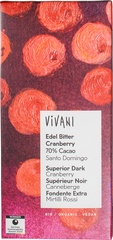 Vivani 70% puur met Cranberry
