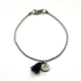 Eda bracelet ♥ vintage coin black silver