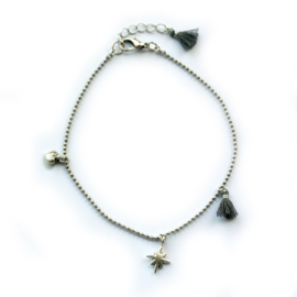 Maeve anklet ♥ gray silver