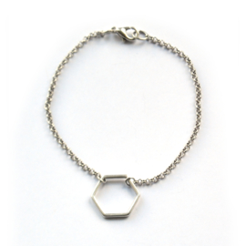 Miel bracelet ♡ hexagon silver (M)