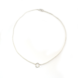 Miel necklace ♡ hexagon silver (S)