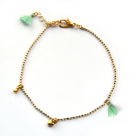 Maeve anklet ♥ mint gold