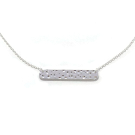Nova necklace ♡ hammered bar silver
