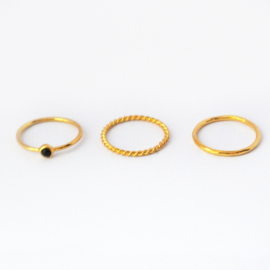 Lucy ring set ♥ onyx gold