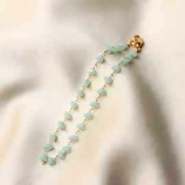 Mae bracelet ♡ blue stones gold