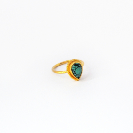 Scarlett ring ♡ turkoois gold