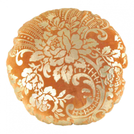 Burnt orange gold kussen rond