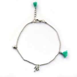 Maeve anklet ♥ turquoise silver