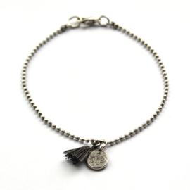 Eda bracelet ♥ vintage coin gray silver