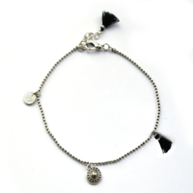 Maeve anklet ♥ black silver