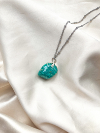 Gemstone necklace ♡ amazoniet trommelsteen