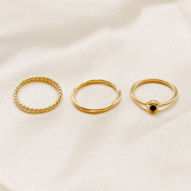 Lucy ring set ♥ onyx gold