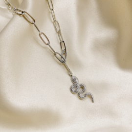 Lindie necklace ♥ snake shackle silver