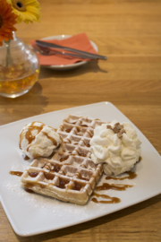 Vanille wafel met karamel zeezout