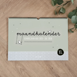 Maandkalender schooljaar 2025-2026 | A3 formaat XL
