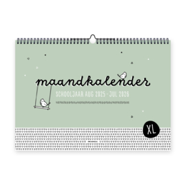 Maandkalender schooljaar 2025-2026 | A3 formaat XL