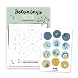 Beloningsposter | groen | incl. stickers