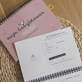 Mijn babyshower invulboek | roze