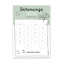 Beloningsposter | groen | incl. stickers