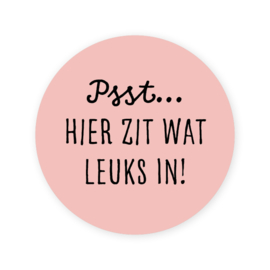 Sticker | Psst... roze | 12 stuks