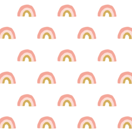 Muurstickers | regenboogjes | roze