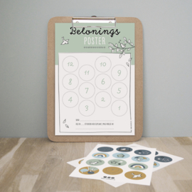 Beloningsposter | groen | incl. stickers