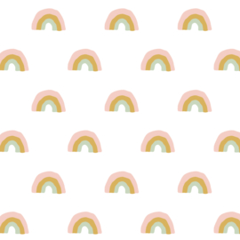 Muurstickers | regenboogjes | roze - groen