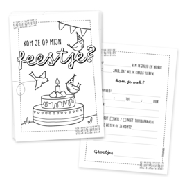 Uitnodiging kinderfeestje | 10 stuks